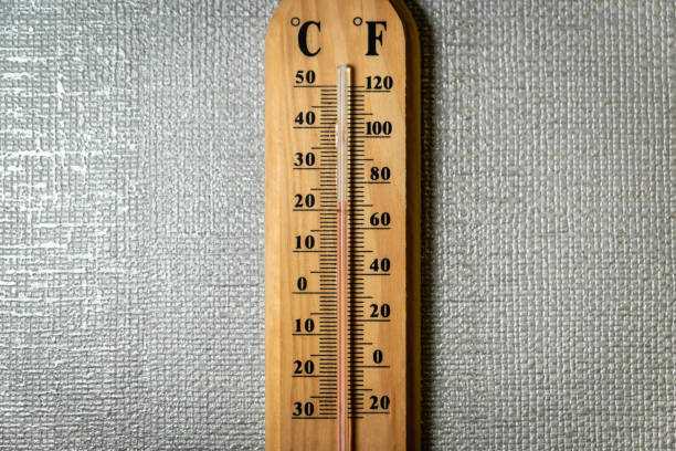 istock temperature gauge / thermometer on the white wall 1198422961