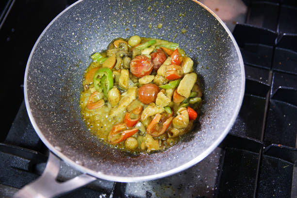 istock Grilled chicken preparing with creamy mushroom sauce in pan 1198423239
