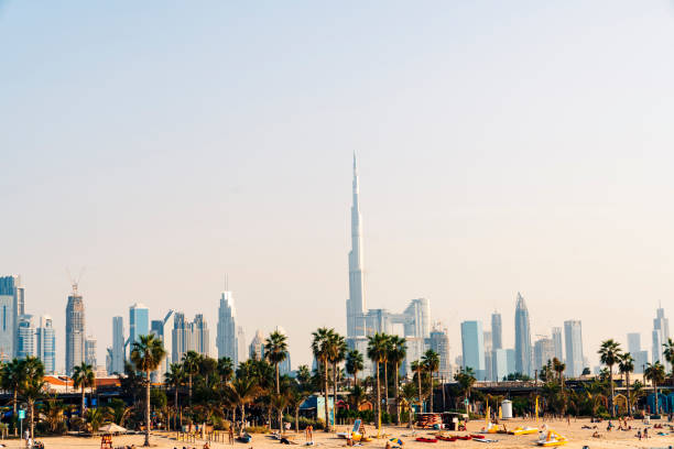 istock Daytime downtown Dubai skyline and La Mer beach 1198423431