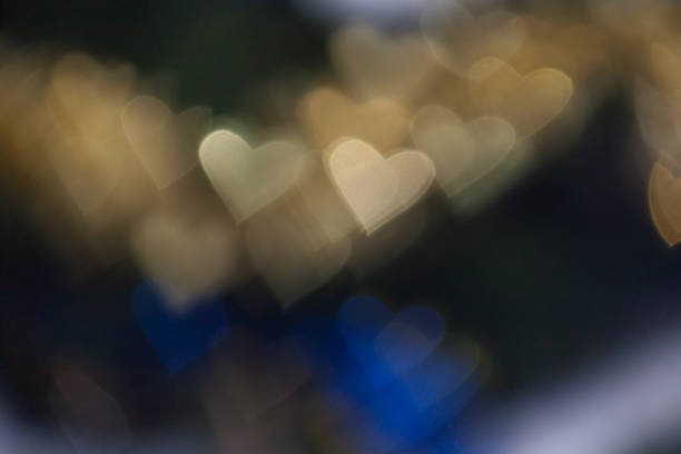istock Heart shape bokeh light background, Love Wedding Valentine day concept 1198424183
