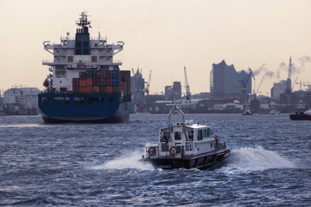 istock hamburg harbour germany in the evening 1198424195