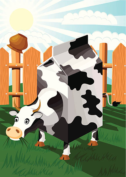 ilustrações de stock, clip art, desenhos animados e ícones de vaca - milk mustache