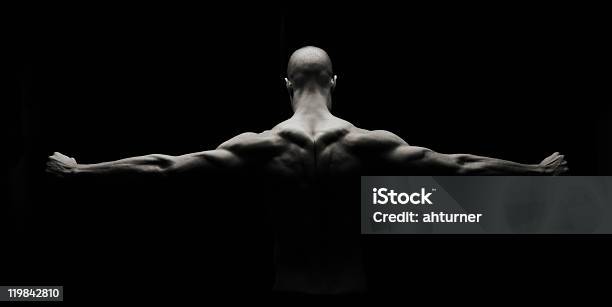 Back In Black Stock Photo - Download Image Now - African-American Ethnicity, Black And White, Body Building