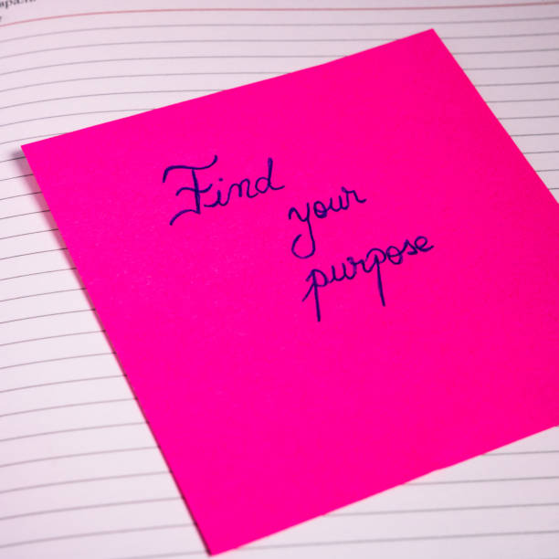 istock Writing find your purpose on memo post reminder. Text on sticky paper. 1198433742