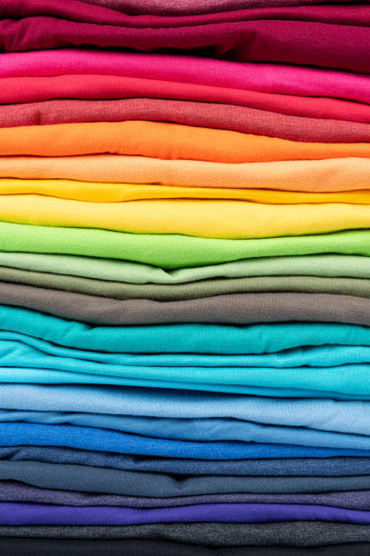 istock Colorful t-shirt clothes abstract texture background 1198434882