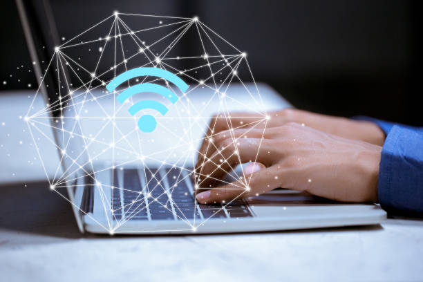 istock Business using laptop,with wifi icon,business communication social network concept. 1198439371