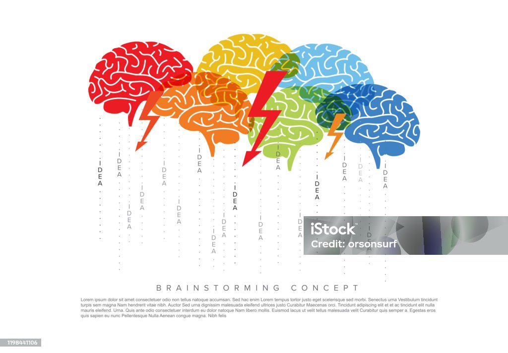 Brainstorming Abstract Brainstorming Concept Illustration Template Stock Illustration ...
