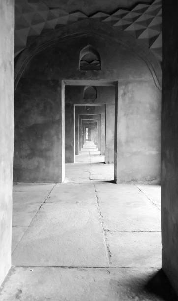 istock Doors of Agra black and white 1198444431