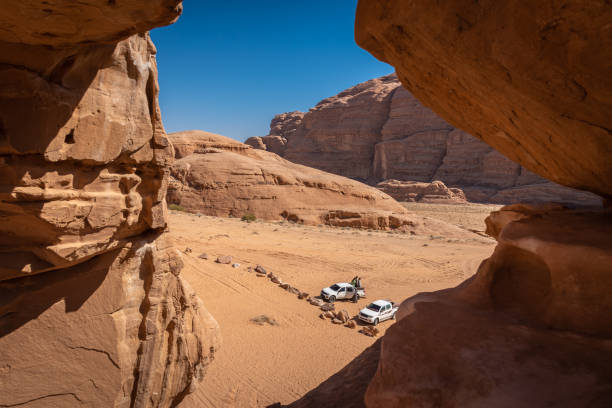 istock Offroad vehicle in Wadi Rum desert, Jordan 1198444648