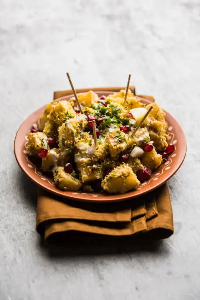 Aloo chaat or Alu chat is a popular street food originating from the Indian subcontinent, especially north India. it's an easy food recipe.