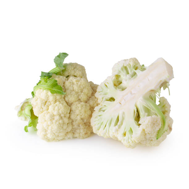 istock Fresh Cauliflower isolated over a white background 1198450685