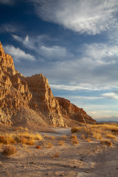 istock Dramatic sandstone rock formations in a desert canyon. 1198451920