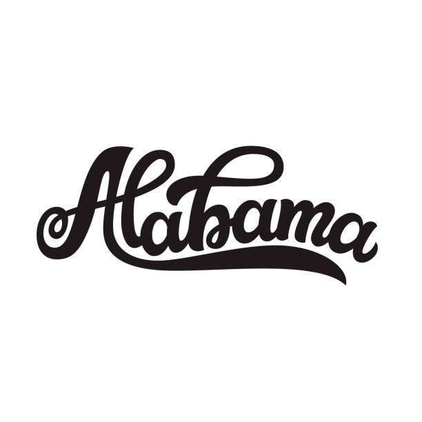 阿拉巴馬州。美國州名稱 - alabama 幅插畫檔、美工圖案、卡通及圖標