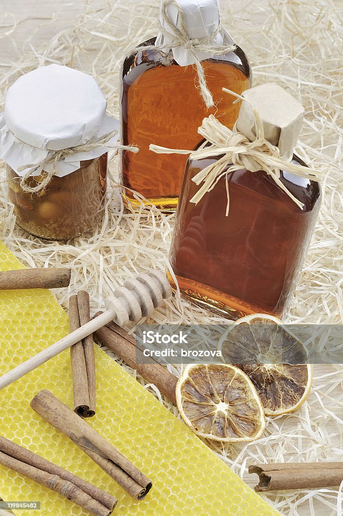 Natural products made of honey - still life  Alcohol - Drink Stock Photo