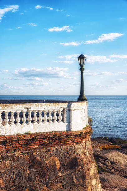 istock Lamppost overlooking Rio De La Plata in Colonia, Uruguay 1198455204