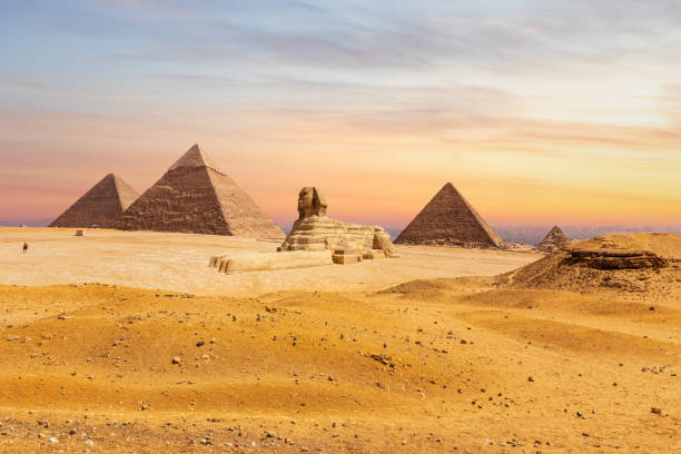 istock Giza desert, view on the Great Sphinx and the Pyramids, Egypt 1198457468