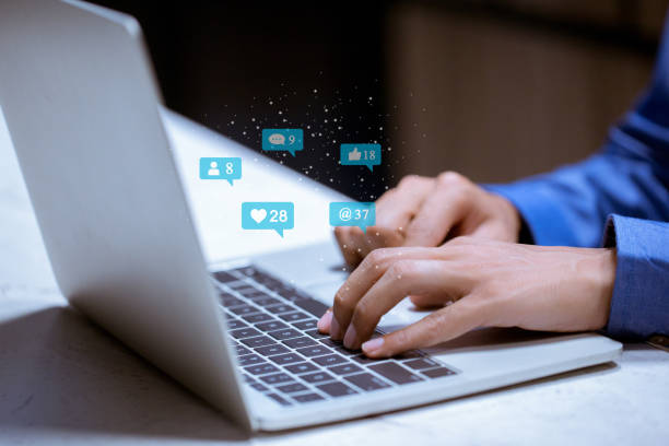 istock Business using laptop,social media social networking technology innovation concept. 1198459401