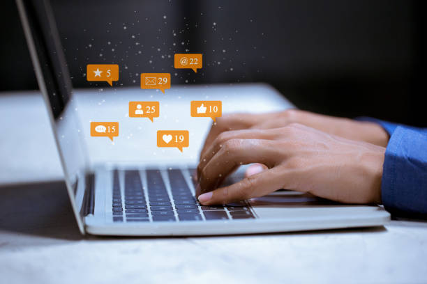 istock Business using laptop,social media social networking technology innovation concept. 1198459450