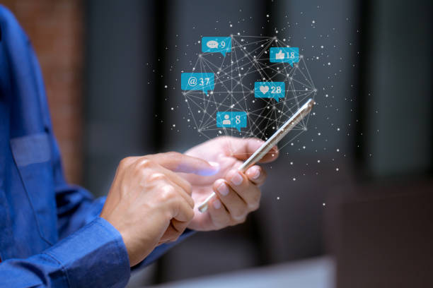 istock Business using smartphone,social media social networking technology innovation concept. 1198460624