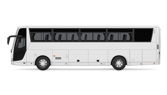 Coach Bus isolated on white background. 3D render