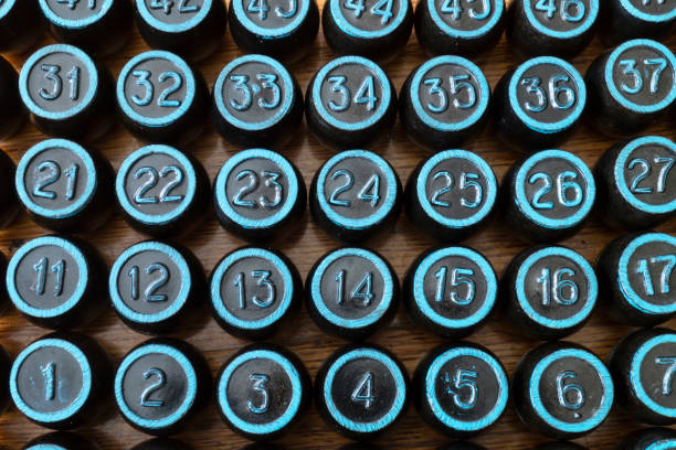 istock The Background from circle with numeral on wooden table. 1198469450