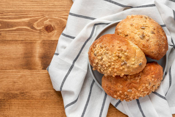 istock Freshly baked yeast buns 1198474515