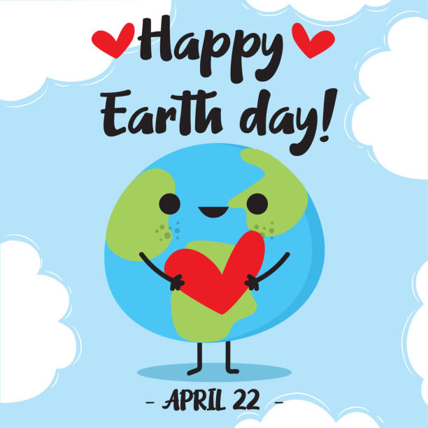 Happy Earth Day Vector Illustration Stock Illustration - Download Image Now  - Earth Day, Planet Earth, Planet - Space - iStock