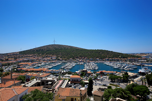 From the castle, panoramic view of Cesme.