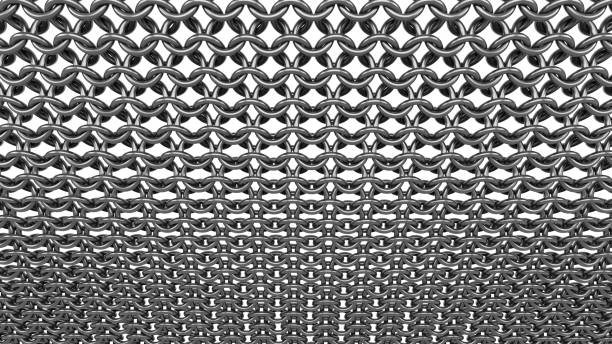 istock Part of a metal chain mail. 1198486384