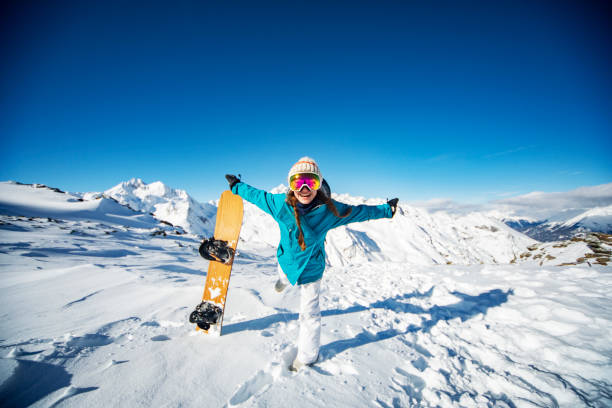 스키 여행 - snowboarding snowboard women teenager 뉴스 사진 이미지