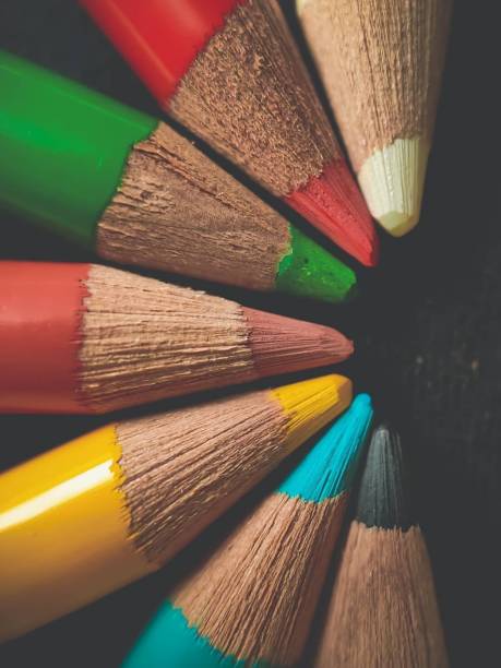 Colored pencil stock photo