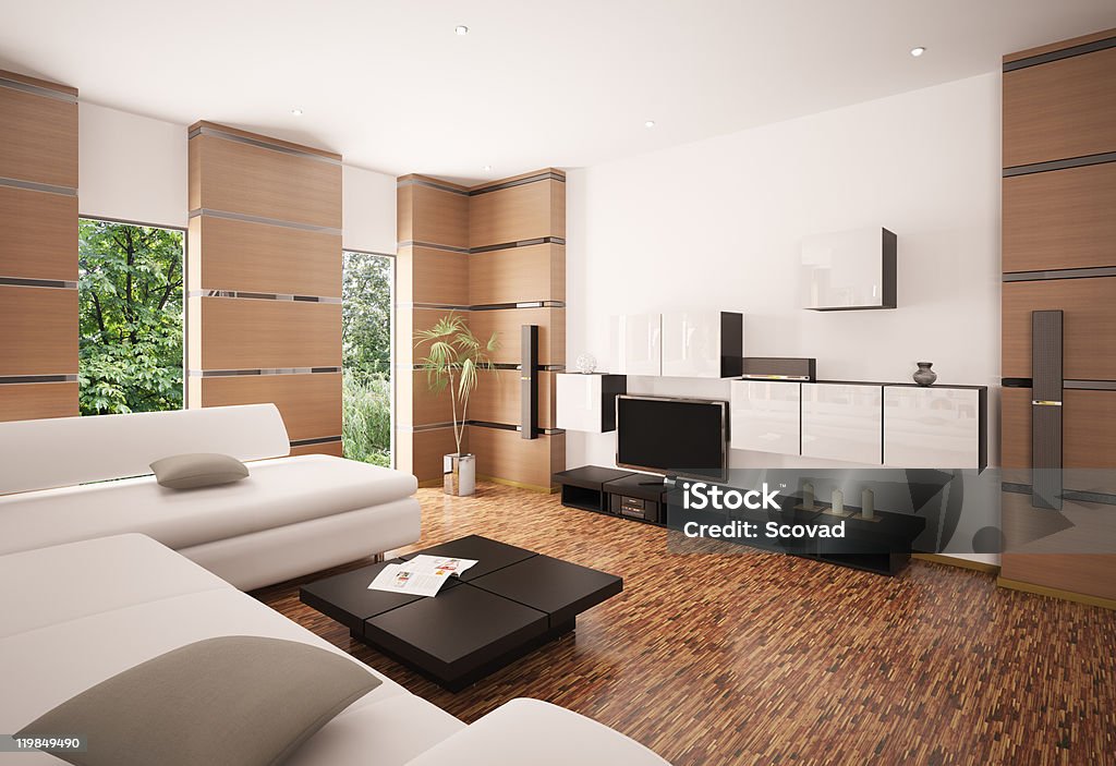 Modern living room interior 3d render  Apartment Stock Photo