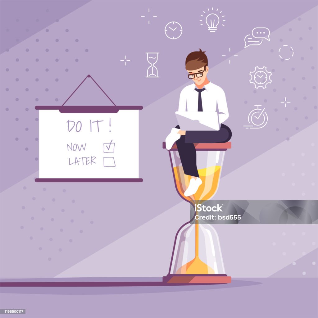 Job Motivation Graphics Work Motivation Flat Vector Illustration Stock Illustration - Download ...