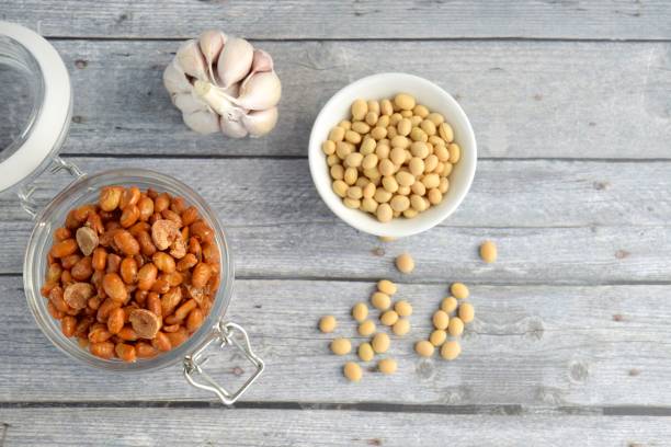 istock Homemade Fried Salted Garlic Soy Beans 1198503966