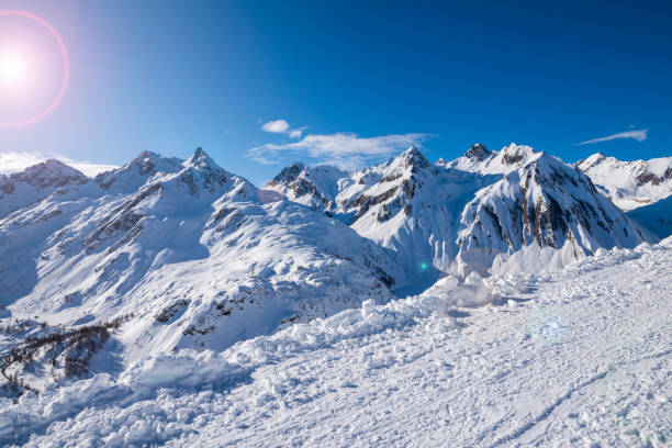 istock Riale, a typical Val Formazza village with snow 1198504889