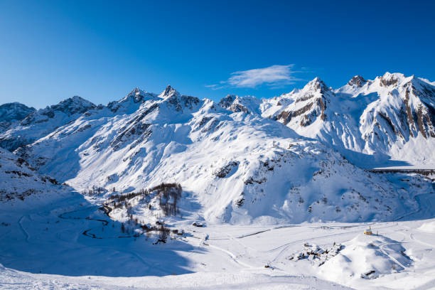 istock Riale, a typical Val Formazza village with snow 1198504920