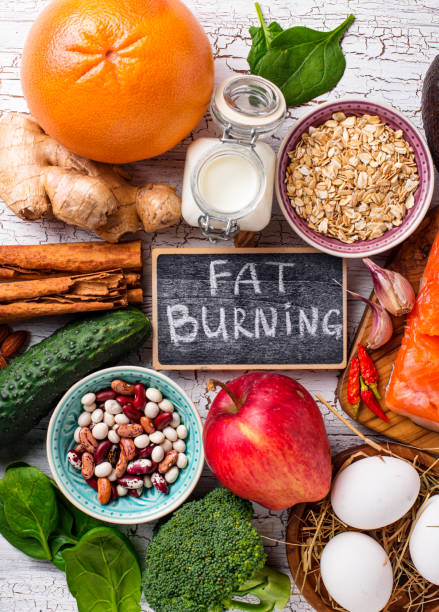 istock Fat burning products for weight losing 1198506290