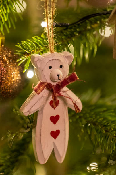 istock White Wooden Bear Shaped Christmas Tree Decoration 1198506974