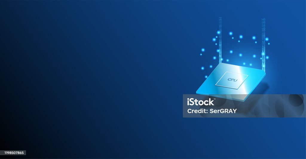 Quantum Computer Large Data Processing Database Concept Stock ...