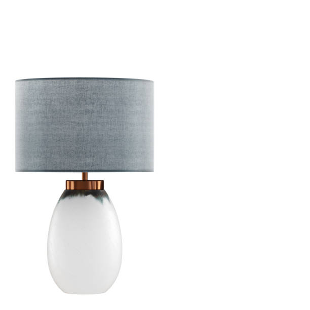 istock Table night lamp with a gray lampshade on a white background. 3d rendering 1198508080
