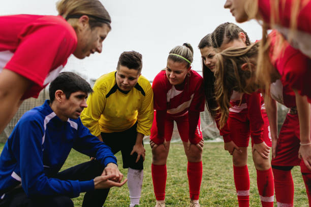 istock Women's Soccer Team On Training 1198509106