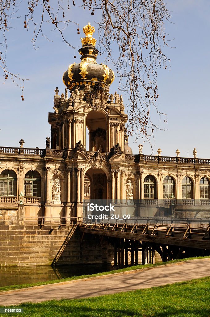 Crown Tor zu Dresdens Zwinger, Deutschland - Lizenzfrei Architektur Stock-Foto