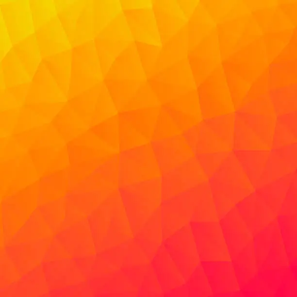 Vector illustration of Polygonal mosaic with Orange gradient - Abstract geometric background - Low Poly
