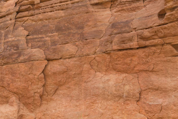 natural texture of red rocks. colored canyon, egypt, desert, the sinai peninsula, nuweiba, dahab. - sinai peninsula imagens e fotografias de stock