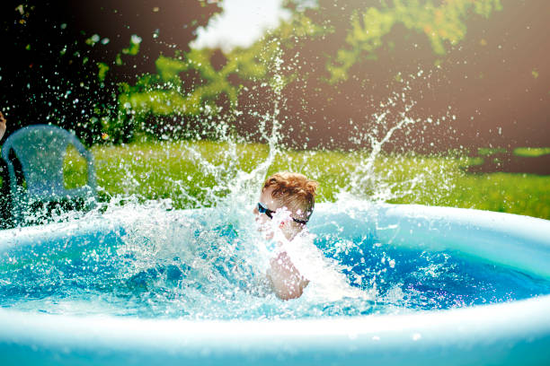 Summer activities in the swimming pool