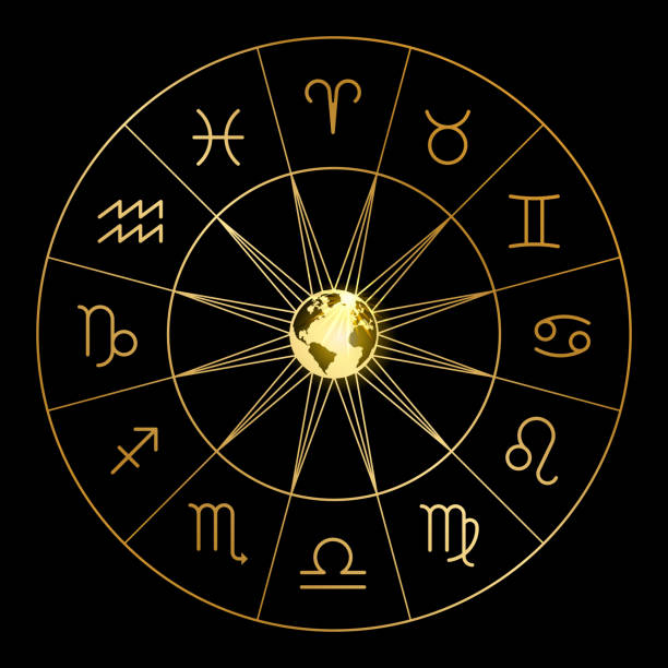 illustrations, cliparts, dessins animés et icônes de signes de zodiaque d'isolement sur le fond blanc. symbole d'icône d'horoscope d'astroloty - medium group of objects illustrations