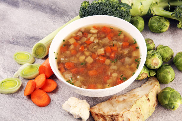 istock Soup, Vegetable Soup, Bowl. Traditional hot veggie soup 1198523000