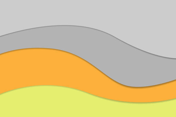 istock Abstract yellow and grey tone color background with green leaf in flat style. Vector illustration. 1198525332