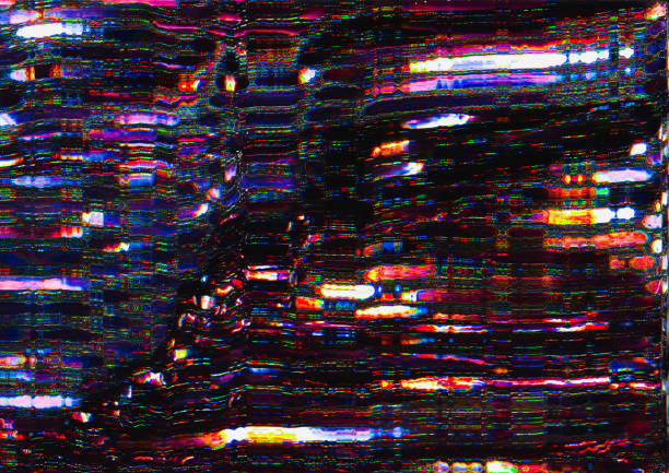 digital glitch art signal error pixel static noise Digital glitch art. Signal error. Dark pixel static noise pattern. intro music photos stock pictures, royalty-free photos & images