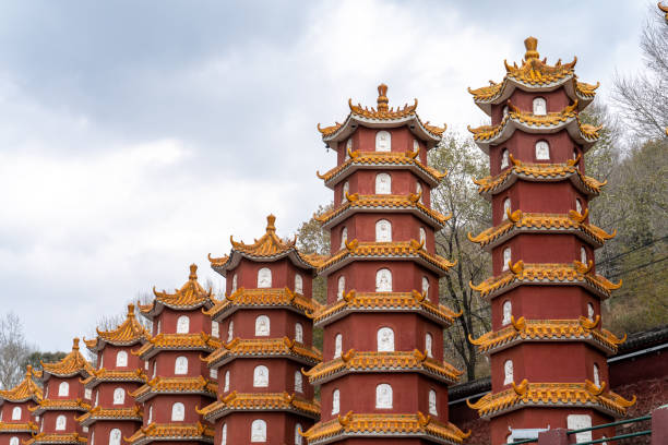 Pagodas in mount wutai, China